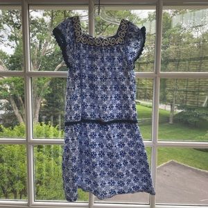 Roberta Roller Rabbit Girls Blue Linen Shift Dress